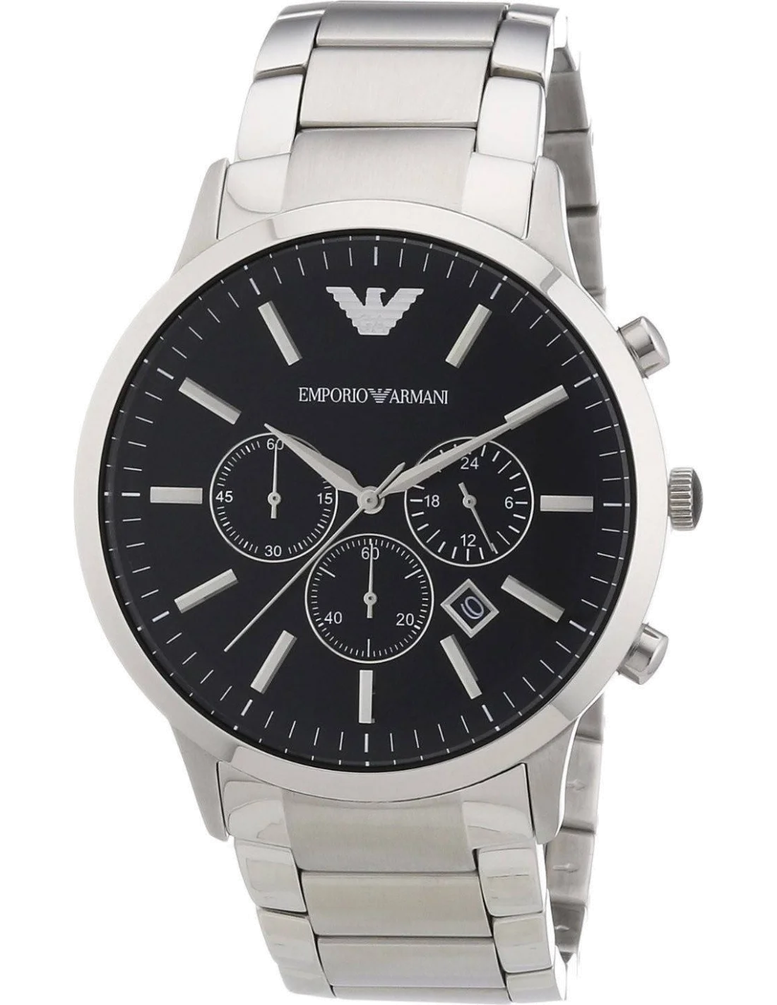 Montre Homme Emporio Armani Sportivo AR2460 - Cadran Noir, Bracelet Acier