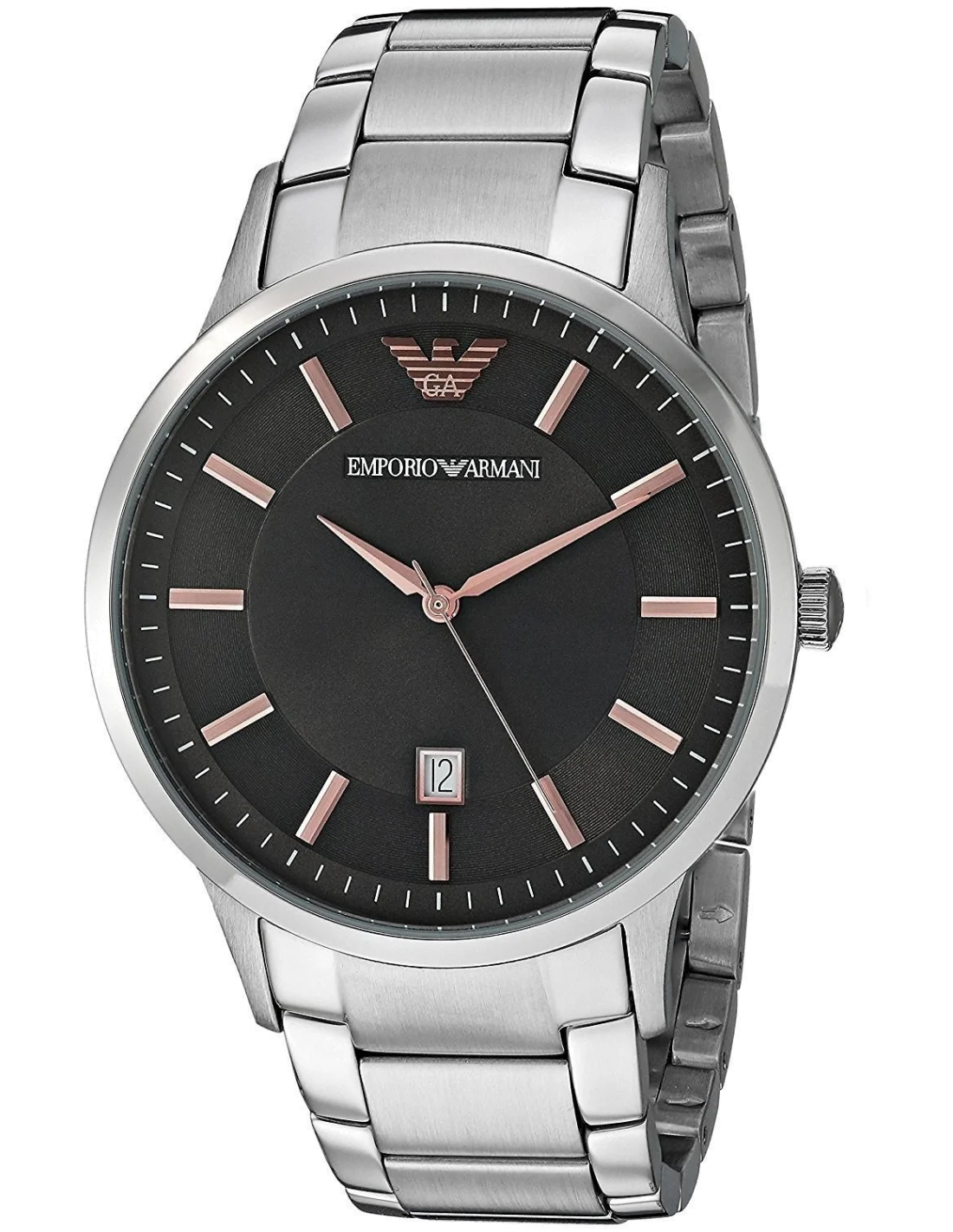 Montre Homme Emporio Armani Renato AR2514 Cadran Gris Acier Argent