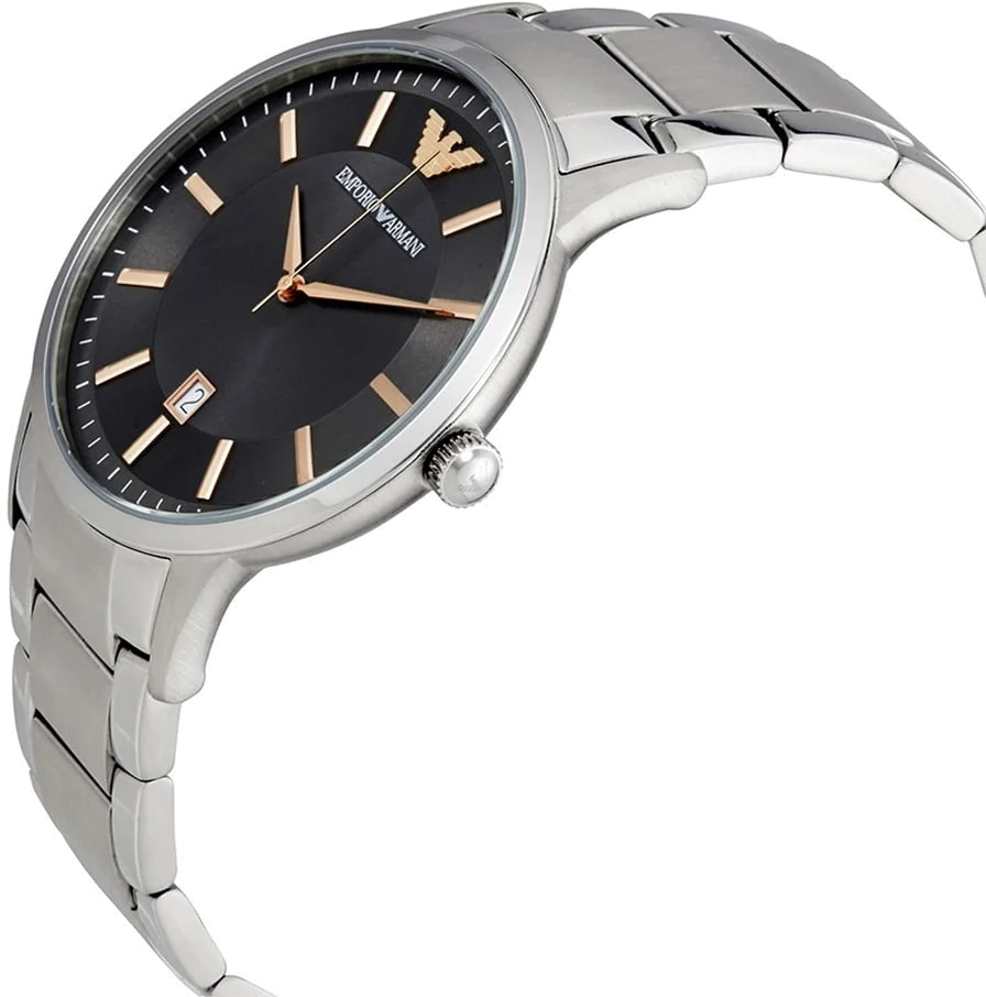 Montre Homme Emporio Armani Renato AR2514 Cadran Gris Acier Argent vue 2