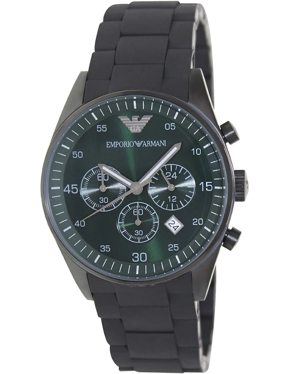 Montre Homme Emporio Armani Sportivo AR5922 Cadran Vert Bracelet Acier Noir