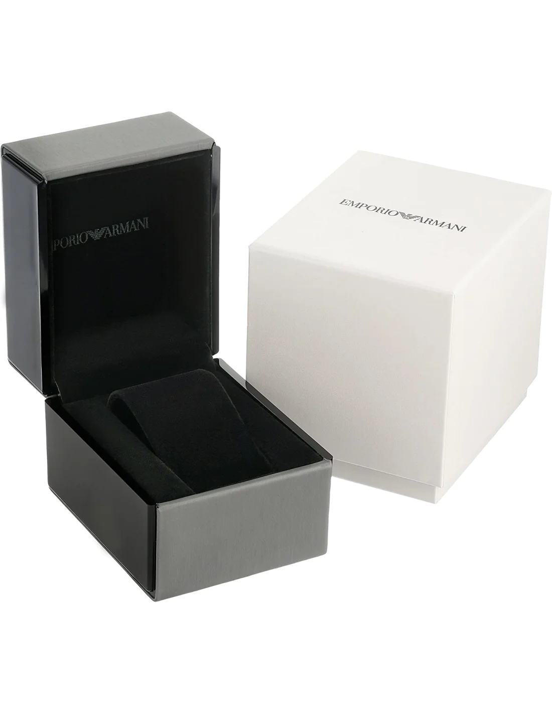 Montre Homme Emporio Armani AR60009 Automatique Squelette - Cadran Blanc, Bracelet Cuir Bleu, Boîtier Or vue 2