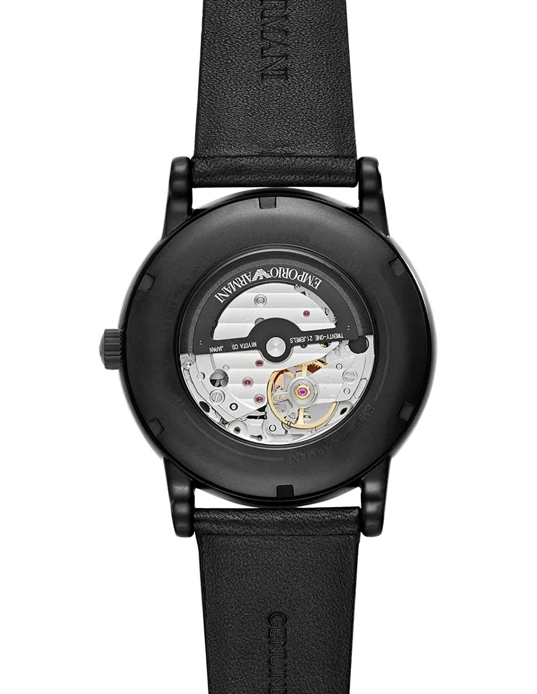 Montre Homme Emporio Armani Meccanico AR60012 Squelette Automatique Cadran Noir vue 2