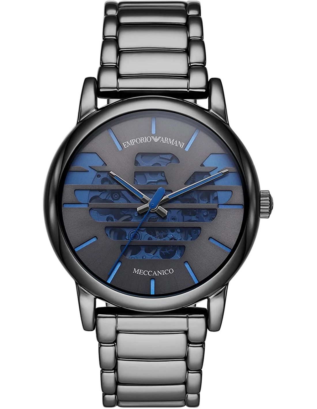 Montre Homme Emporio Armani AR60029 Automatique Squelette Cadran Bleu