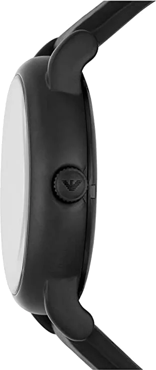 Montre Homme Emporio Armani Meccanico AR60032 - Cadran squelette noir, bracelet cuir noir vue 2