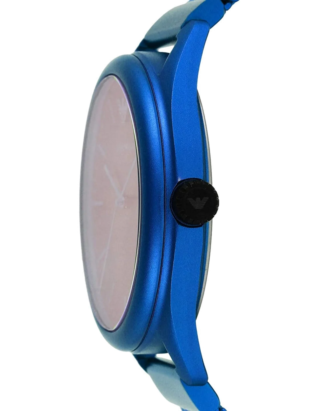 Montre Homme Emporio Armani Connected AR11328, Cadran Noir, Boîtier et Bracelet Acier Bleu vue 2