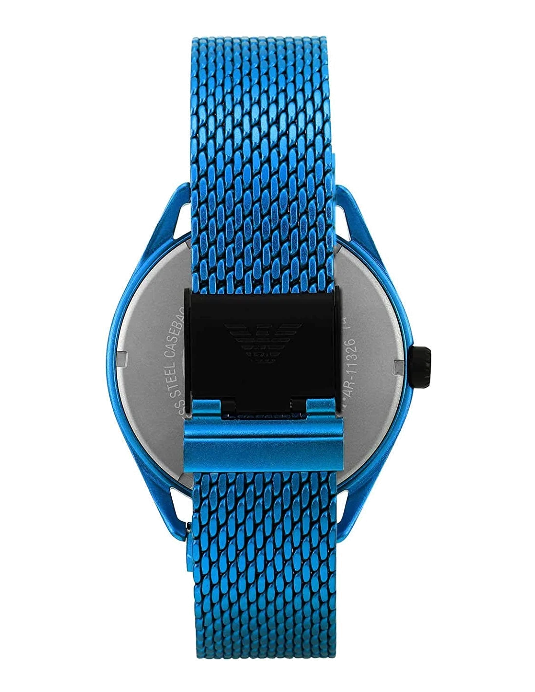 Montre Homme Emporio Armani Connected AR11328, Cadran Noir, Boîtier et Bracelet Acier Bleu vue 3