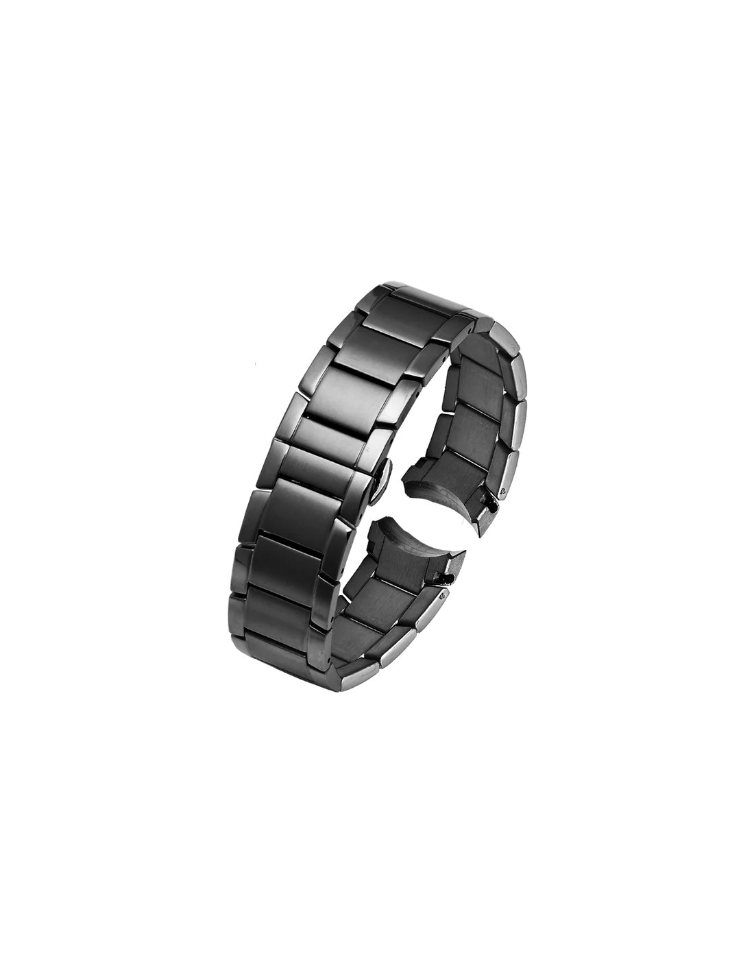 Bracelet acier inoxydable noir 22mm pour montre Emporio Armani AR2453