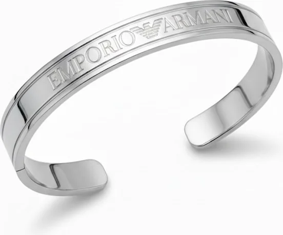 Bracelet manchette Emporio Armani 112095 en acier inox argenté pour femme vue 2