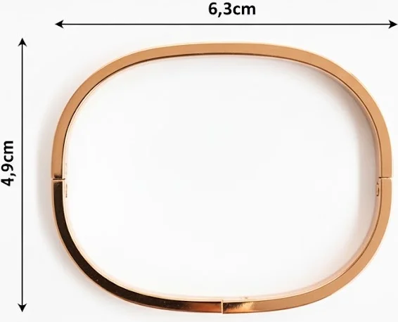 Bracelet jonc rigide Emporio Armani 112244 en acier plaqué or rose - Taille L pour femme vue 3