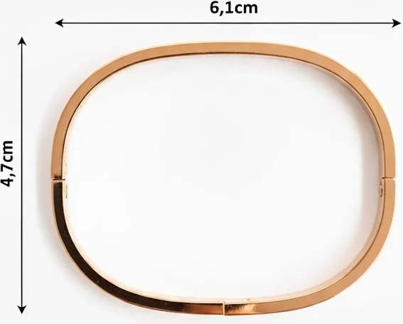 Bracelet jonc rigide Emporio Armani 112245 en acier plaqué or rose - Taille M pour femme vue 3