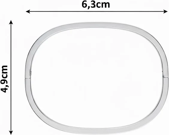 Bracelet jonc rigide Emporio Armani en acier inoxydable argenté - Taille L - Réf. 112246 vue 3