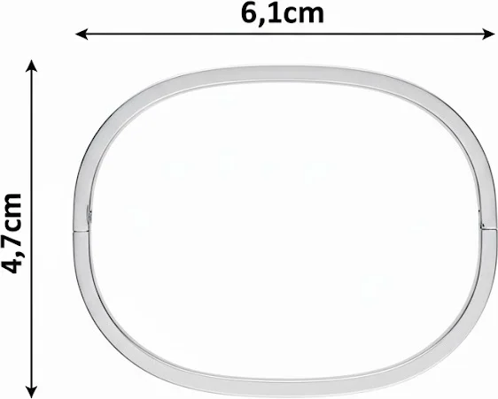 Bracelet jonc rigide Emporio Armani en acier inoxydable argenté - Taille M - Réf. 112247 vue 3