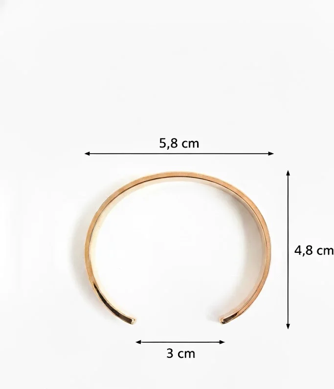 Bracelet manchette Emporio Armani 112250 en acier plaqué or rose - Taille M pour femme vue 4