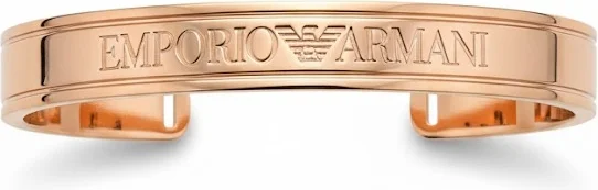 Bracelet manchette Emporio Armani 112250 en acier plaqué or rose - Taille M pour femme