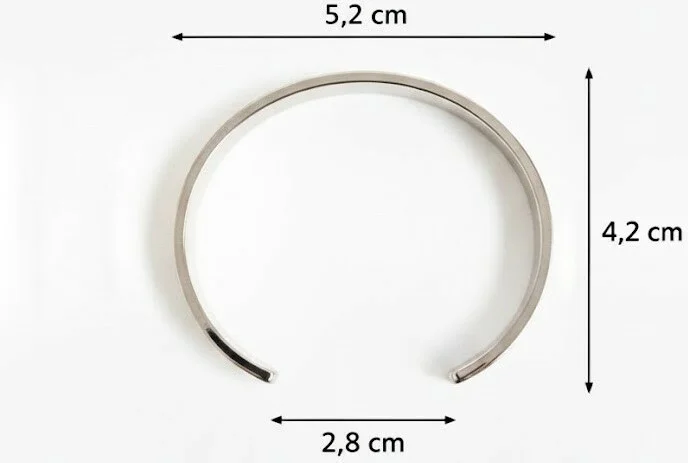 Bracelet manchette Emporio Armani en acier inoxydable argenté - Taille S - Réf. 112251 vue 4