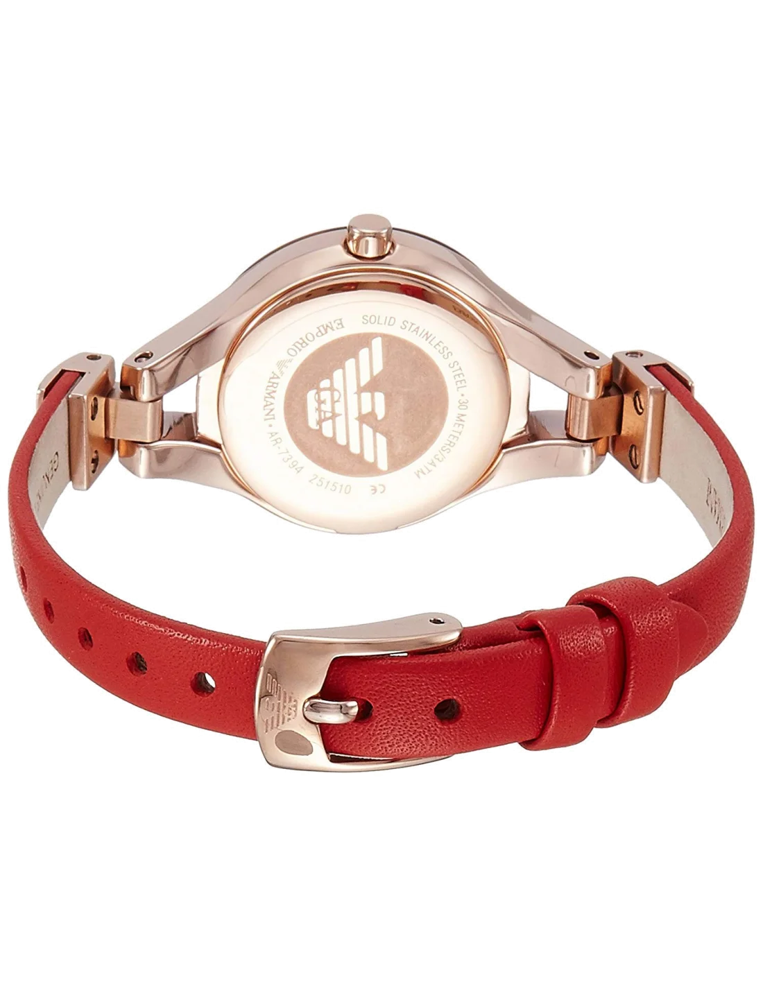 Montre Femme Armani Classic AR7394 Rouge vue 2