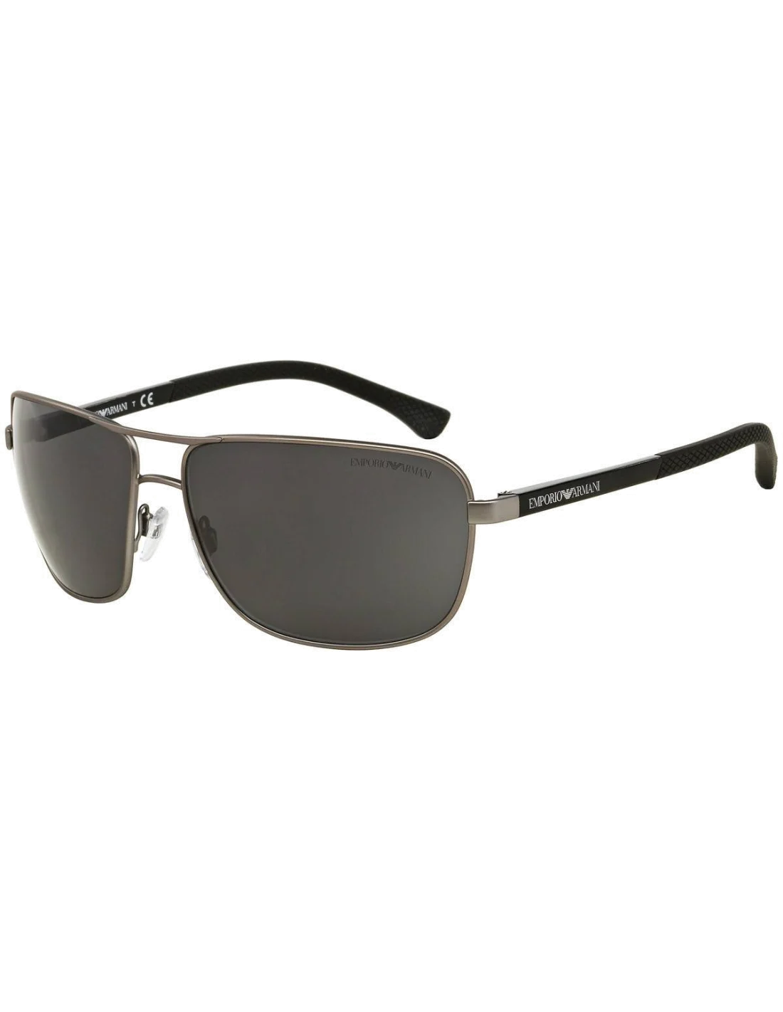 Lunettes de soleil Emporio Armani EA2033 313087 Gris Gunmetal branches noires gomme