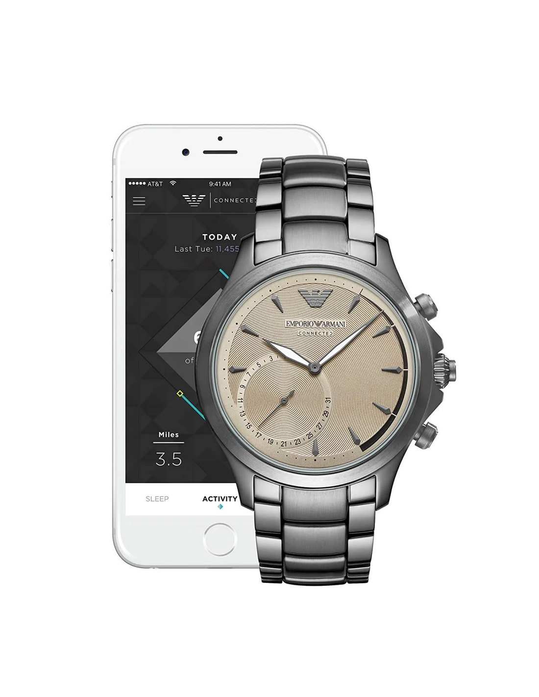 Montre Connectée Emporio Armani Hybrid Connected ART3017 Smartwatch vue 2