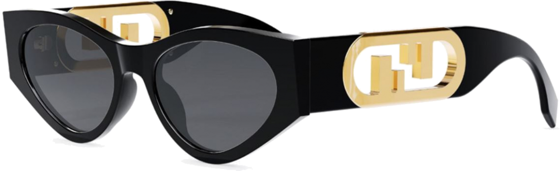 Lunettes de soleil Fendi O'LOCK FE40049I monture en acétate - Noir vue 3
