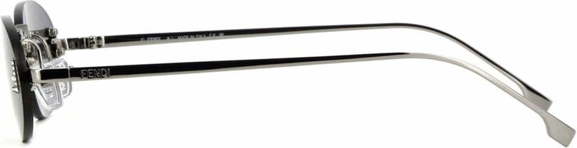 Lunettes de soleil Fendi First FE4075US en métal forme ovale - Noir vue 3