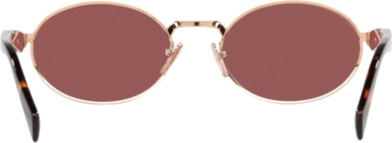 Lunettes de soleil Prada PR 65ZS ovales pour femme - Or rose vue 2