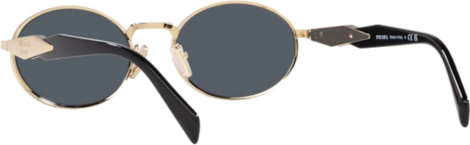 Lunettes de soleil Prada PR 65ZS ovales pour femme - Or vue 2