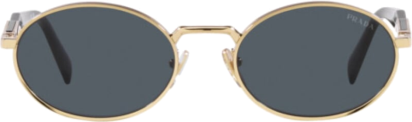 Lunettes de soleil Prada PR 65ZS ovales pour femme - Or vue 3