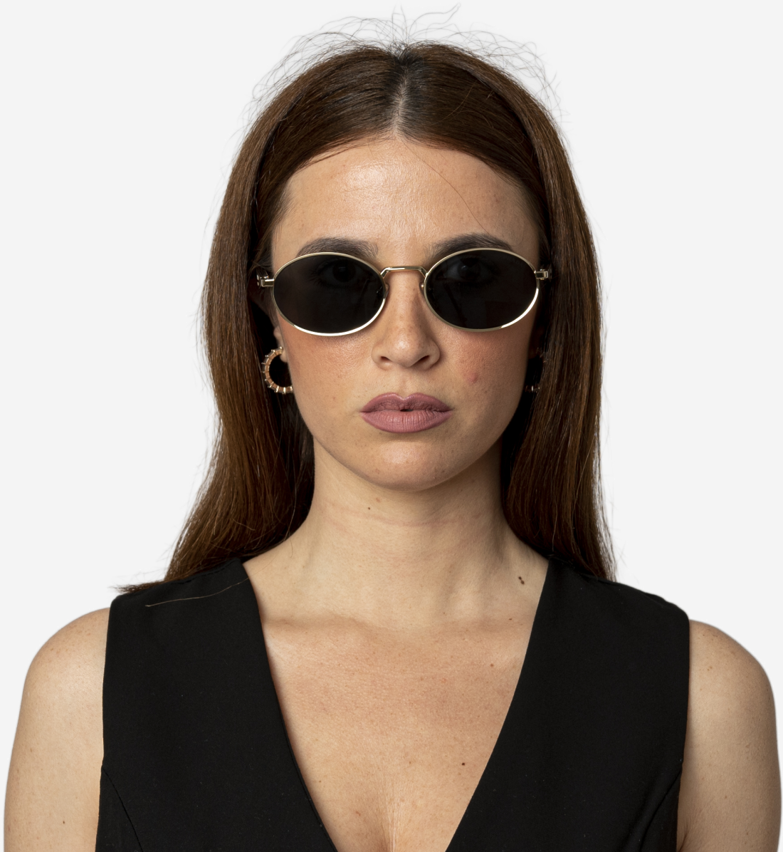 Lunettes de soleil Prada PR 65ZS ovales pour femme - Or vue 4