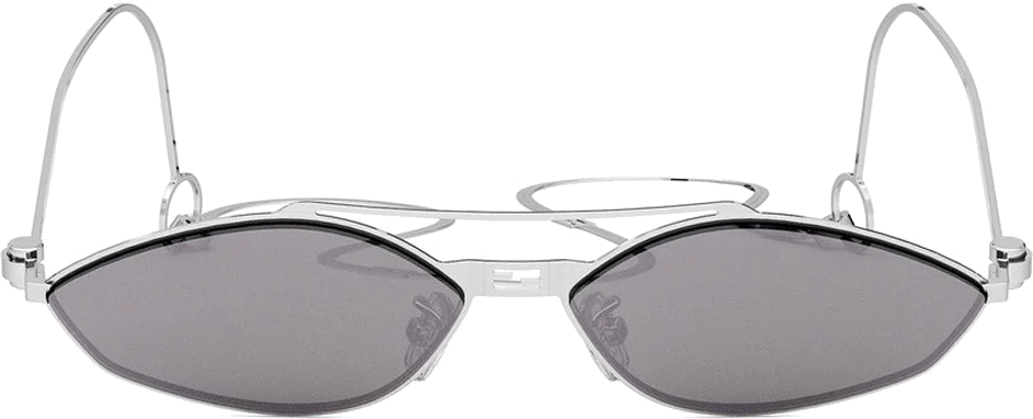 Lunettes de Soleil Fendi Baguette FE40114U-Y 16C - Monture Cat-eye Palladium pour Femme avec Chaîne vue 2