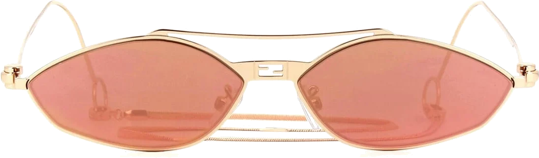 Lunettes de Soleil Fendi Baguette FE40114U-Y 33U - Monture Cat-eye doré rose pour Femme vue 3