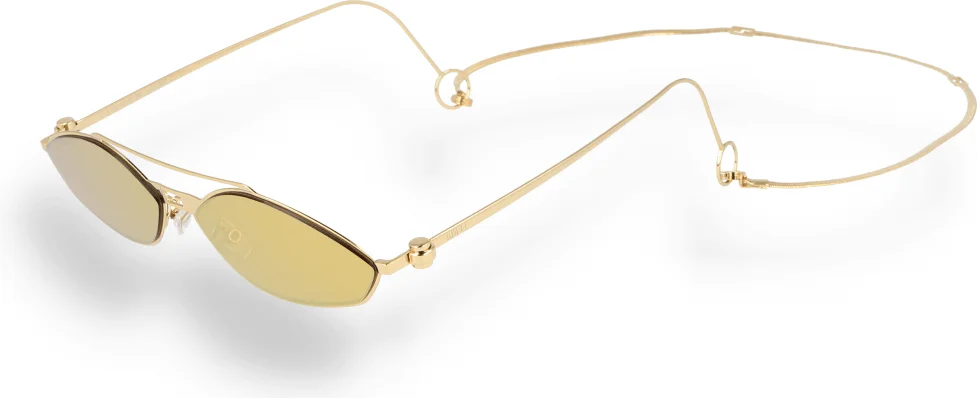 Lunettes de Soleil Fendi Baguette FE40114U-Y 30G - Monture Or Rosé Œil de Chat pour Femme