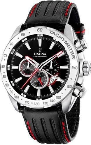 Montre Homme Festina F16489/5 Quartz - Boîtier Argent, Cadran et Bracelet Noir