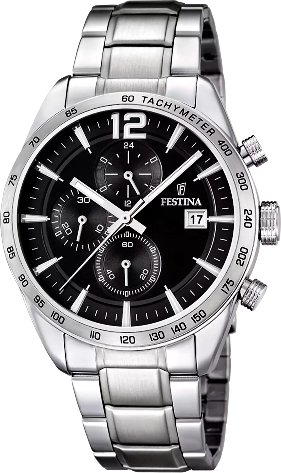 Montre Homme Festina F16759/4 Acier Argenté Cadran Noir Multifonctions