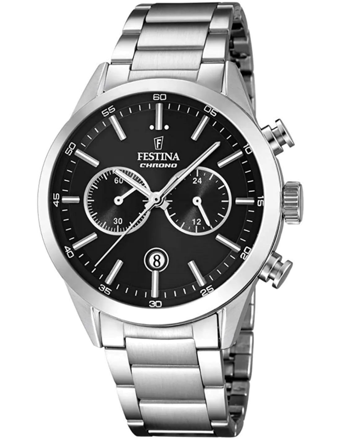 Montre Homme Festina F16826/C Acier Argenté Cadran Noir