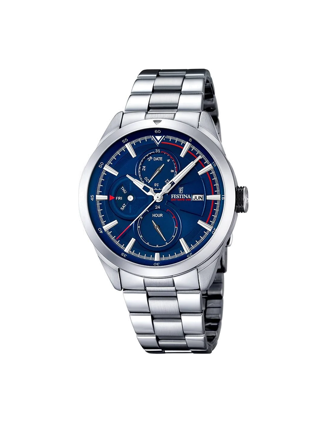 Montre Homme Festina F16828/2 Acier Inoxydable Argent Cadran Bleu