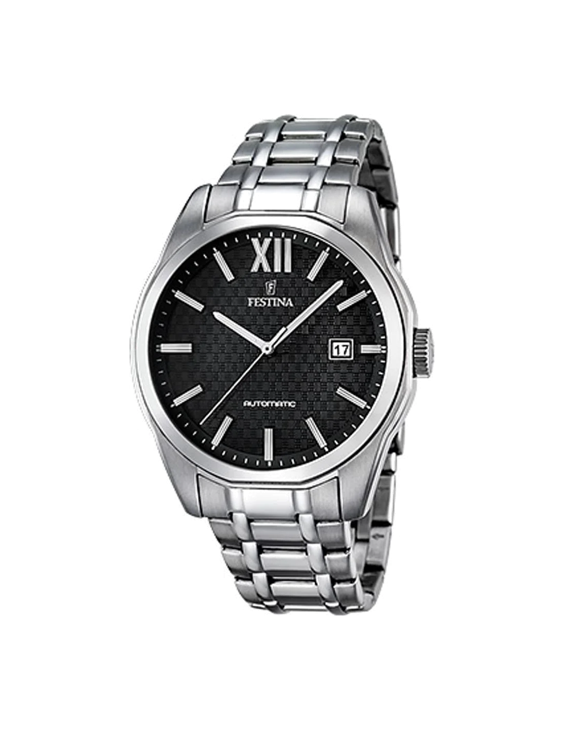 Montre Homme Festina Classic Automatique F16884/4 Cadran Noir Bracelet Acier