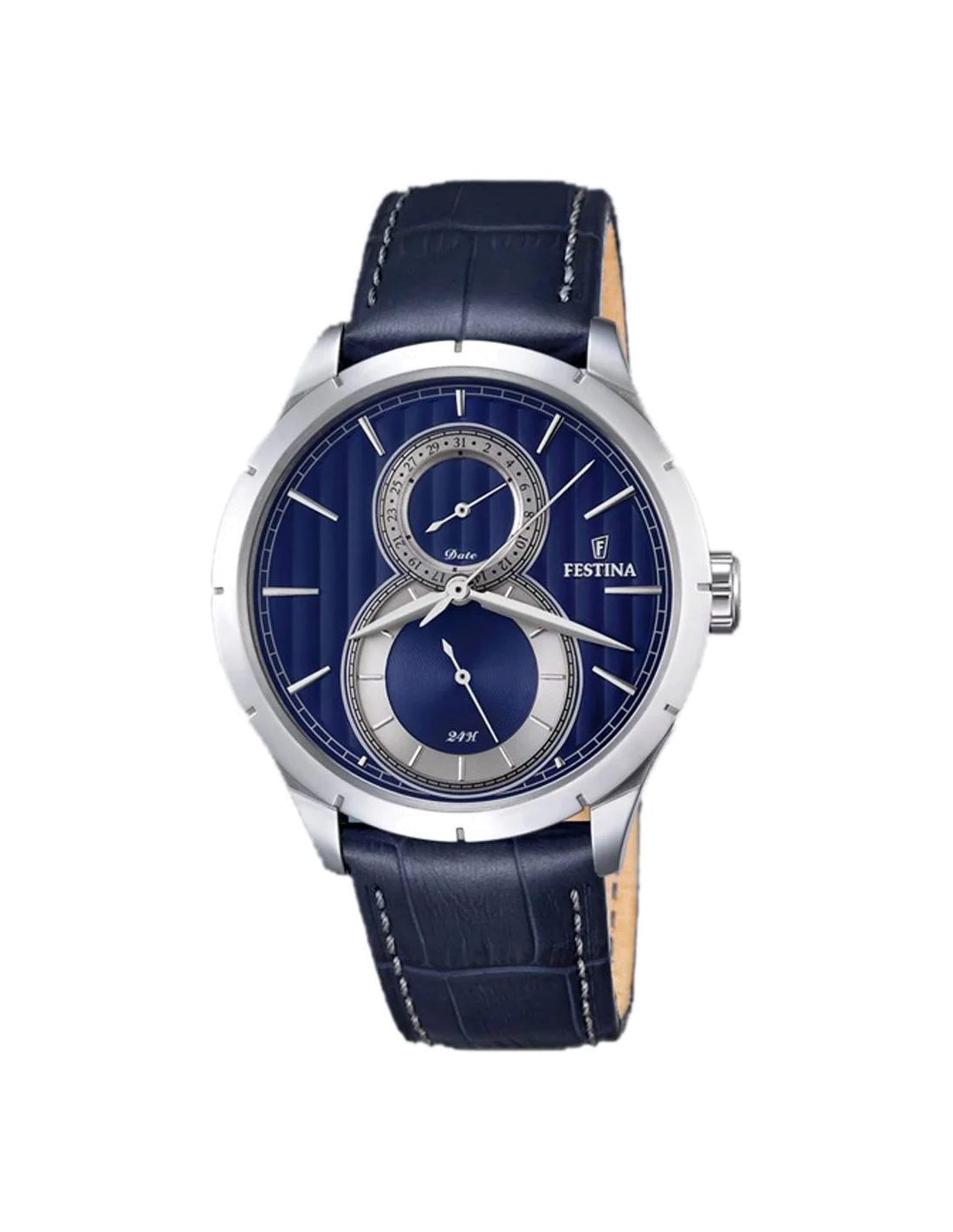Montre Homme Festina F16892/3 Cadran Bleu Bracelet Cuir