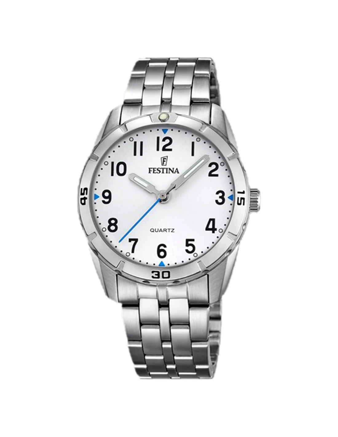 Montre Enfant Festina Junior F16907/1 Cadran Blanc Bracelet Acier Argent