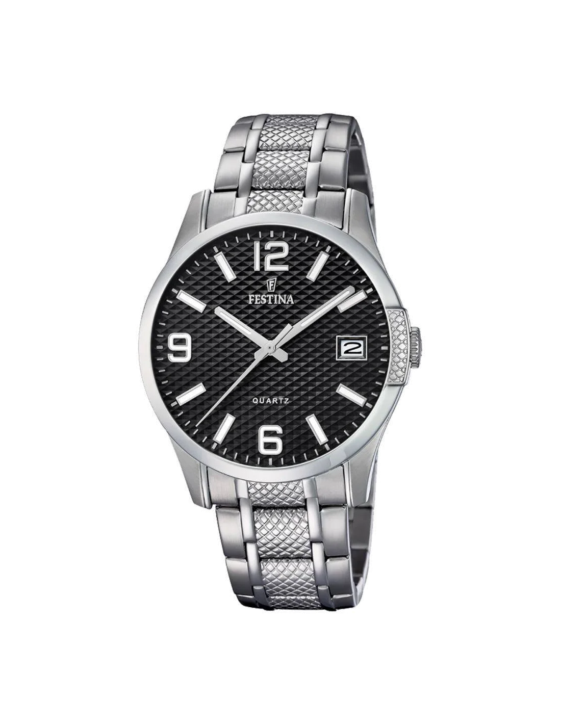 Montre Homme Festina F16981/1 Cadran Noir et Boîtier Acier Argenté