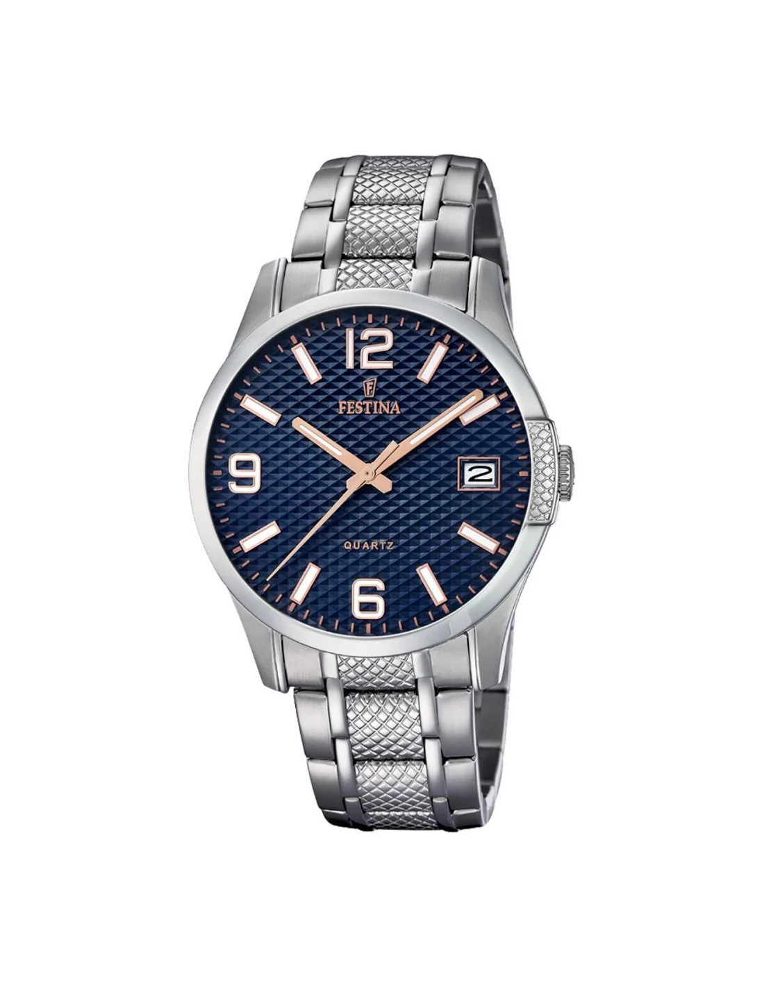 Montre Homme Festina Retro F16981/4 Cadran Bleu Acier Argenté