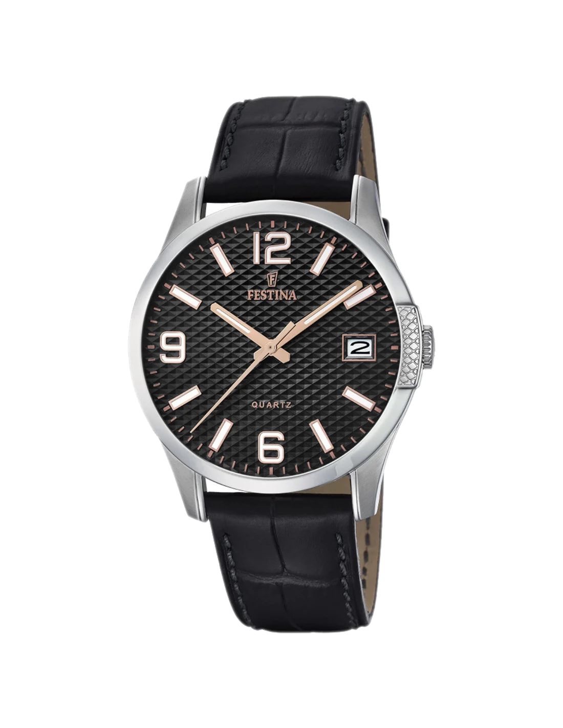 Montre Homme Festina Retro F16982/3 Cadran Noir Bracelet Cuir