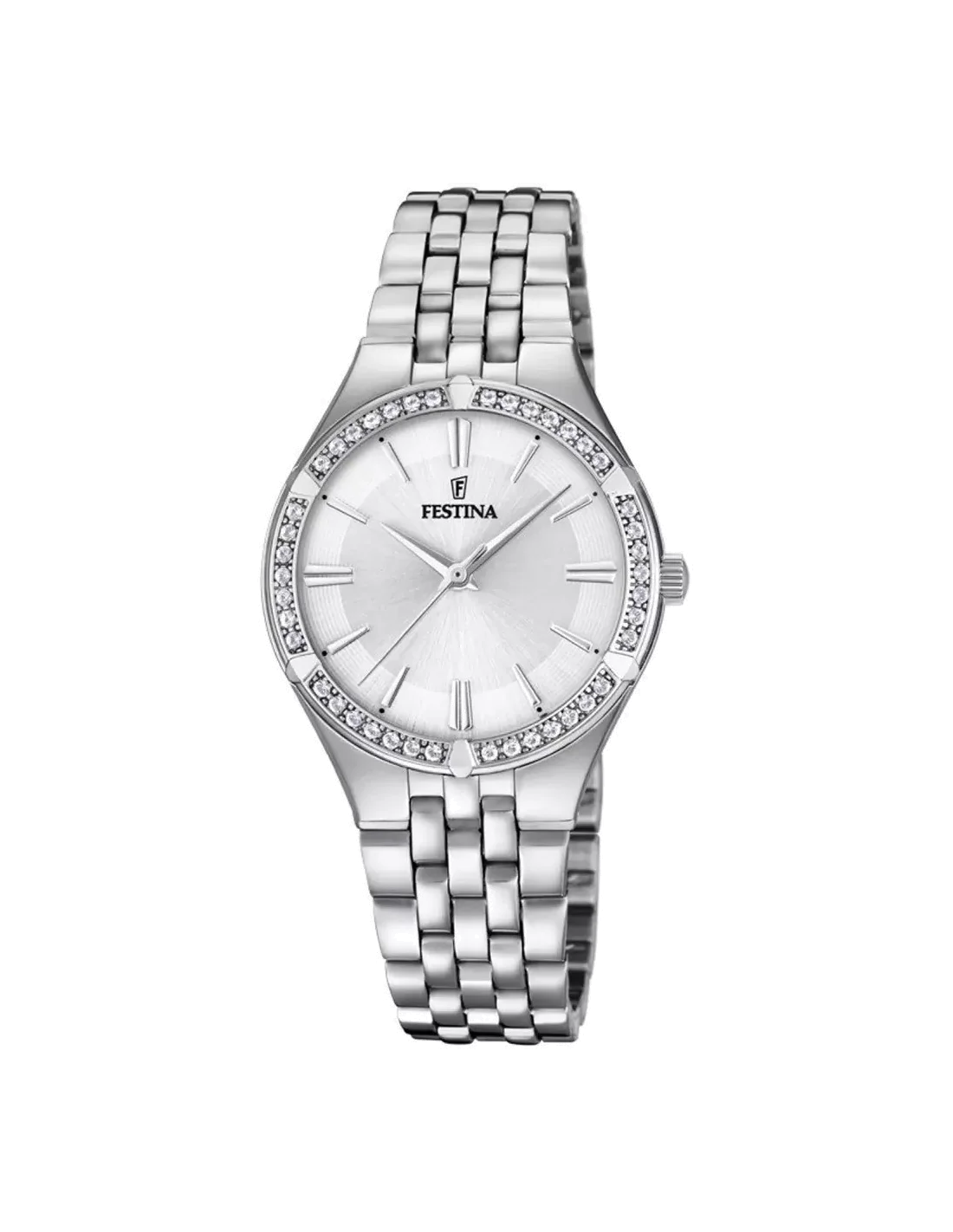 Montre Festina Mademoiselle F20223/1 pour Femme, Cadran et Bracelet Argent Acier
