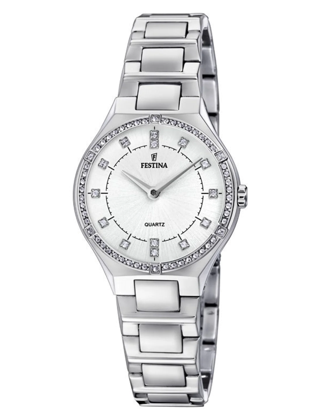 Montre Femme Festina F20225/1 Slim - Cadran et Bracelet Acier Argenté Maille Milanaise