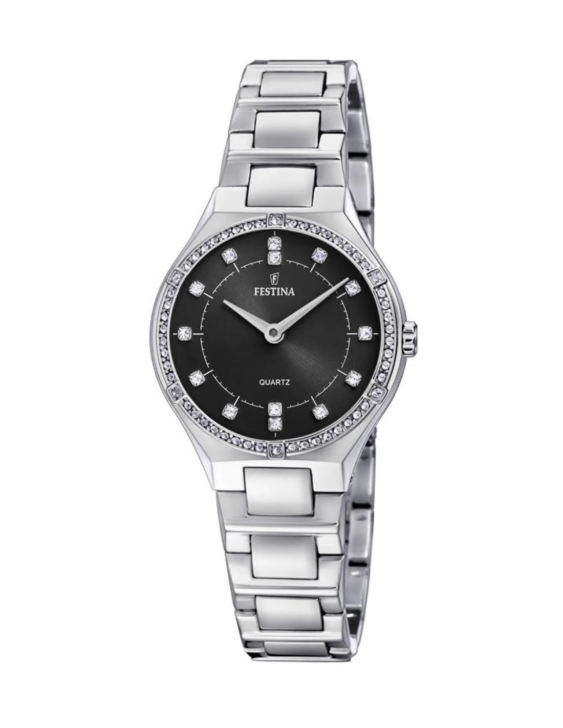 Montre Festina F20225/2 pour Femme, Boîtier Acier Argenté 29mm avec Bracelet Maille Milanaise