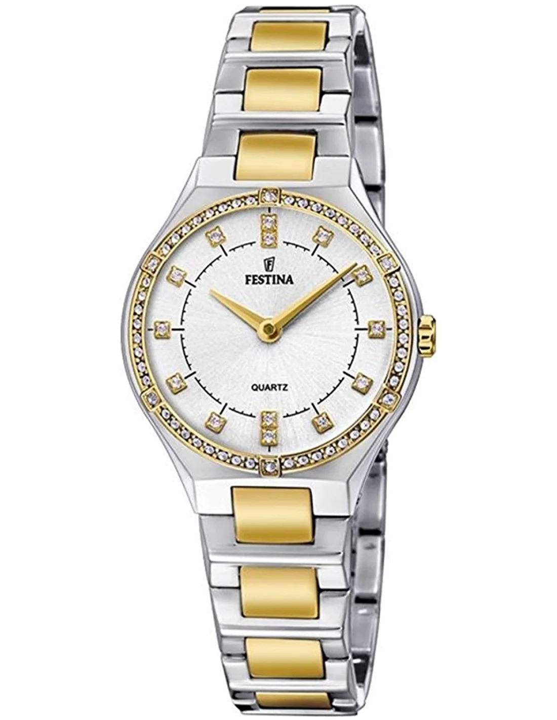 Montre Festina F20226/1 Femme Acier Doré Cadran Blanc