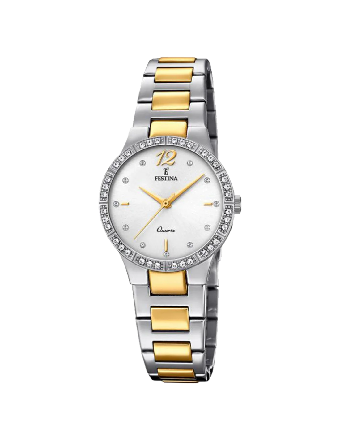Montre Festina F20241/1 Mademoiselle - Cadran Blanc et Bracelet Acier Doré