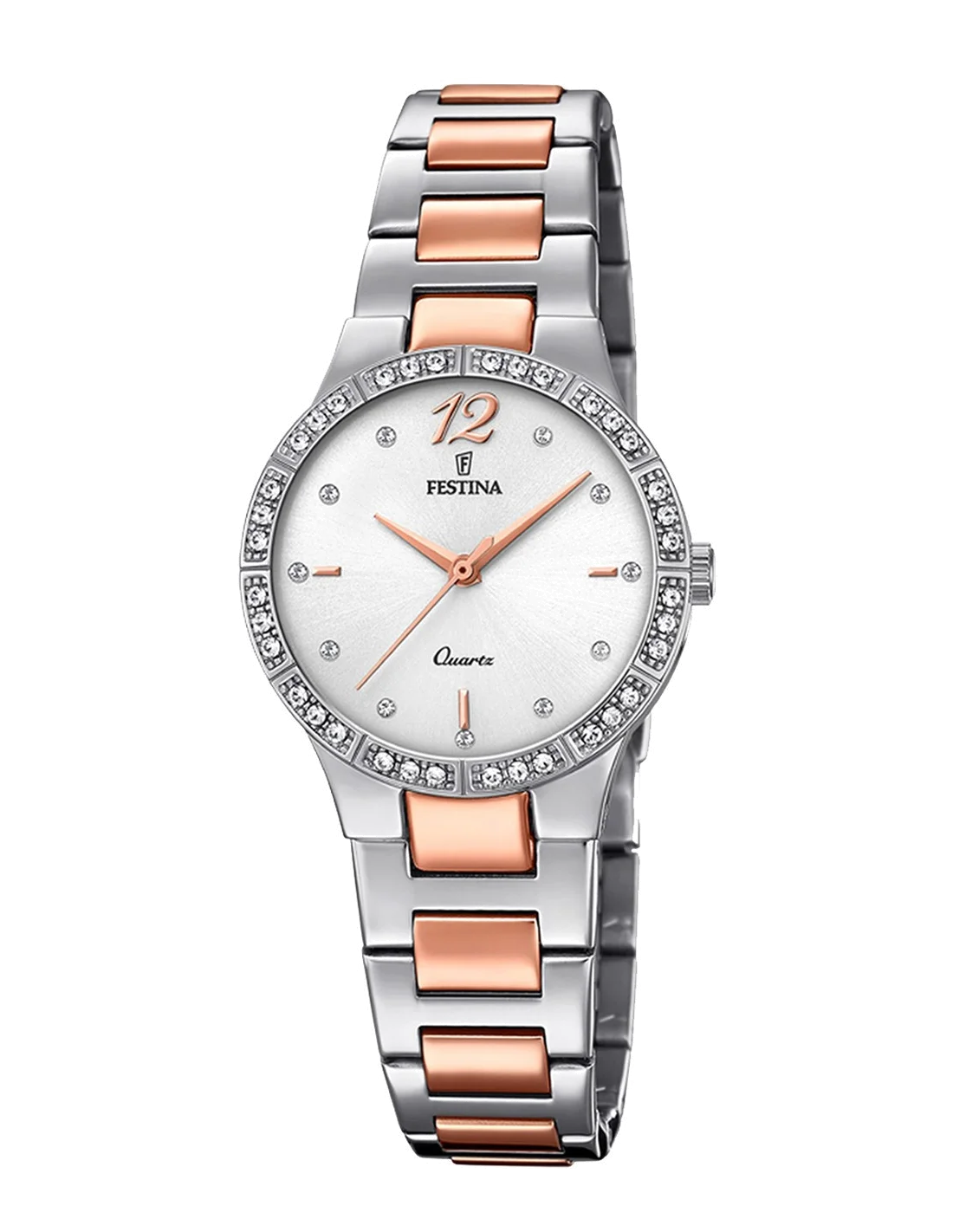 Montre Festina Mademoiselle F20241/2 pour Femme - Cadran et Bracelet Or Rose