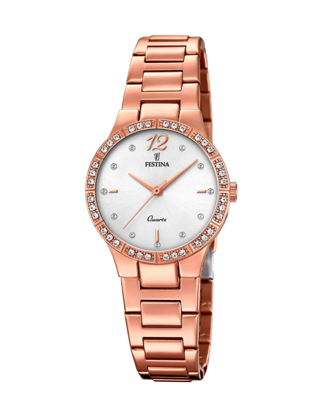 Montre Festina F20242/1 Mademoiselle en Acier Or Rose et Cadran à Cristaux pour Femme
