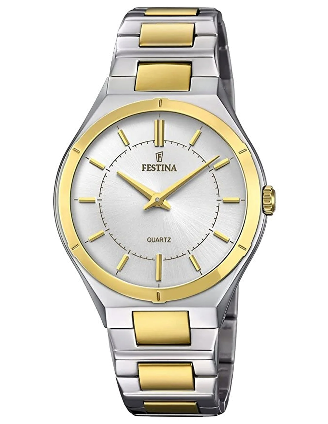 Montre Homme Festina F20245/2 Classique - Cadran Bleu Soleillé, Boîtier Acier Argenté, Bracelet Cuir