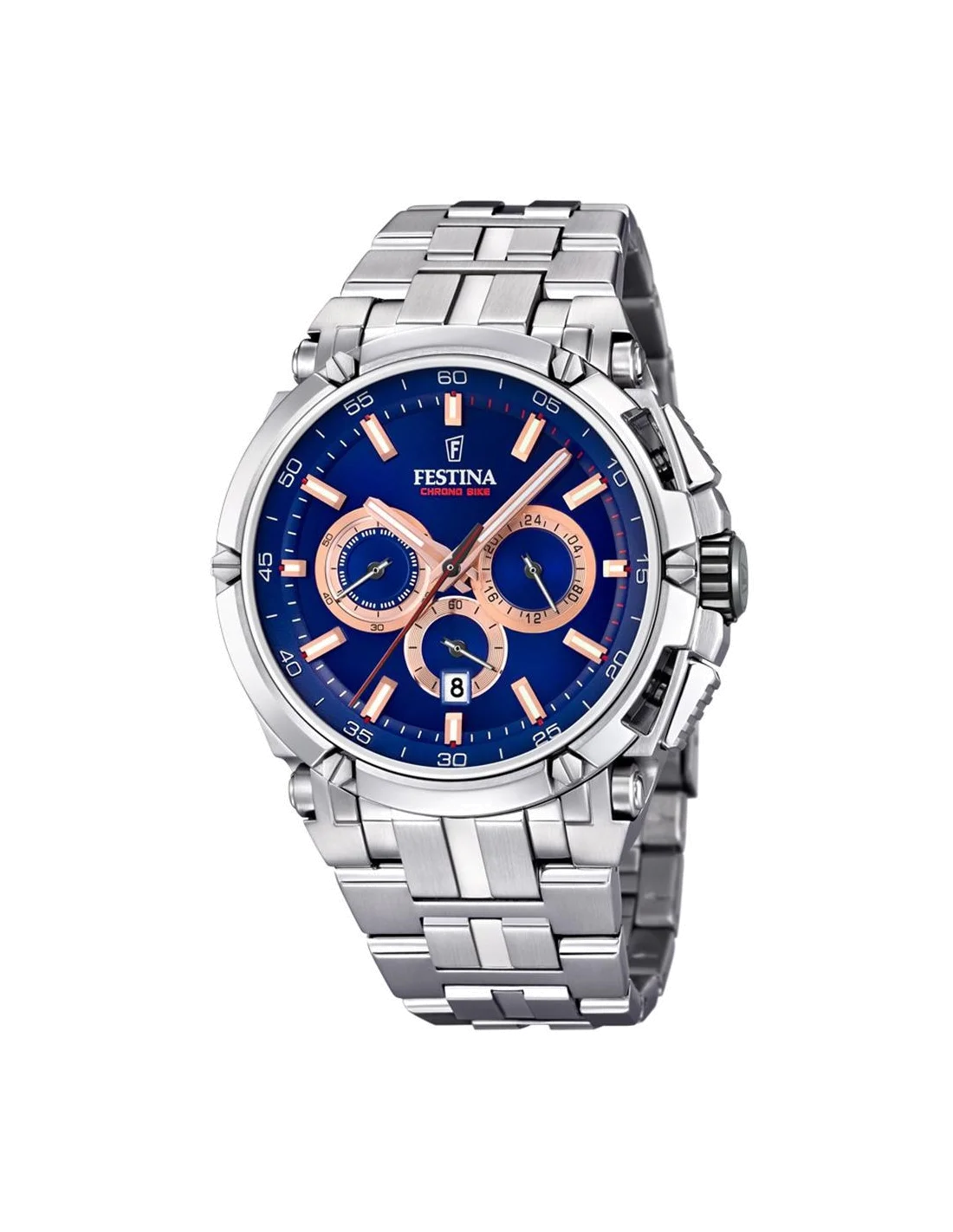 Montre Homme Festina Chrono Bike F20327/4 Cadran Bleu Bracelet Acier